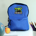 Personalised Dinosaur Blue Backpack | Textiles