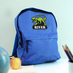 Personalised Dinosaur Blue Backpack | Textiles