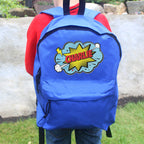 Personalised Superhero Blue Backpack | Christmas Gift