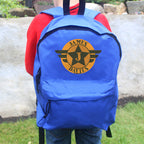 Personalised Badge Blue Backpack | Textiles | Inspired Creative Gifts