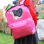 Personalised Dinosaur Pink Backpack for Christmas