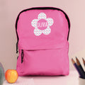 Personalised Flower Pink Backpack | Textiles