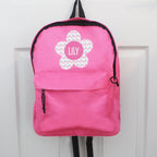 Personalised Flower Pink Backpack | Textiles