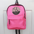 Personalised Leopard Print Pink Backpack | Textiles