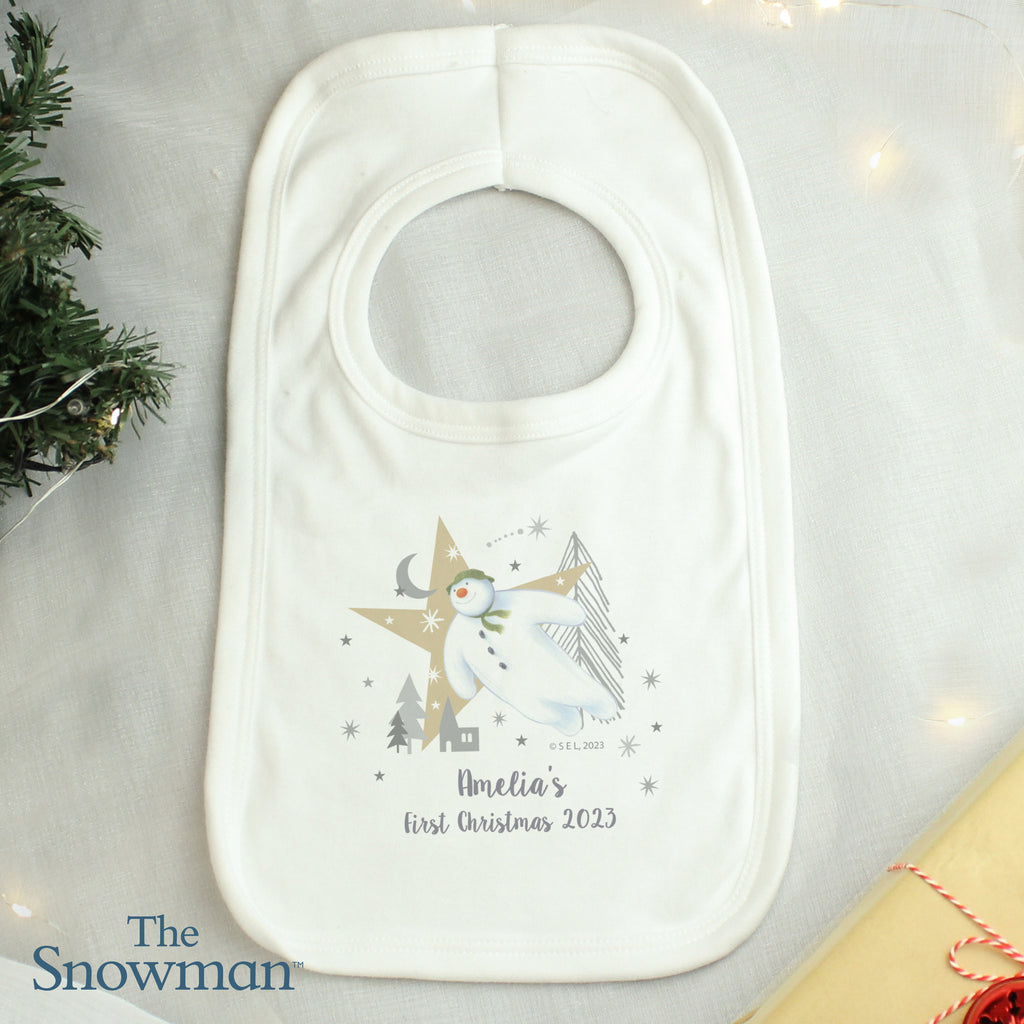 Personalised The Snowman Magical Adventure Bib | Clothing | Inspired Creative Gifts