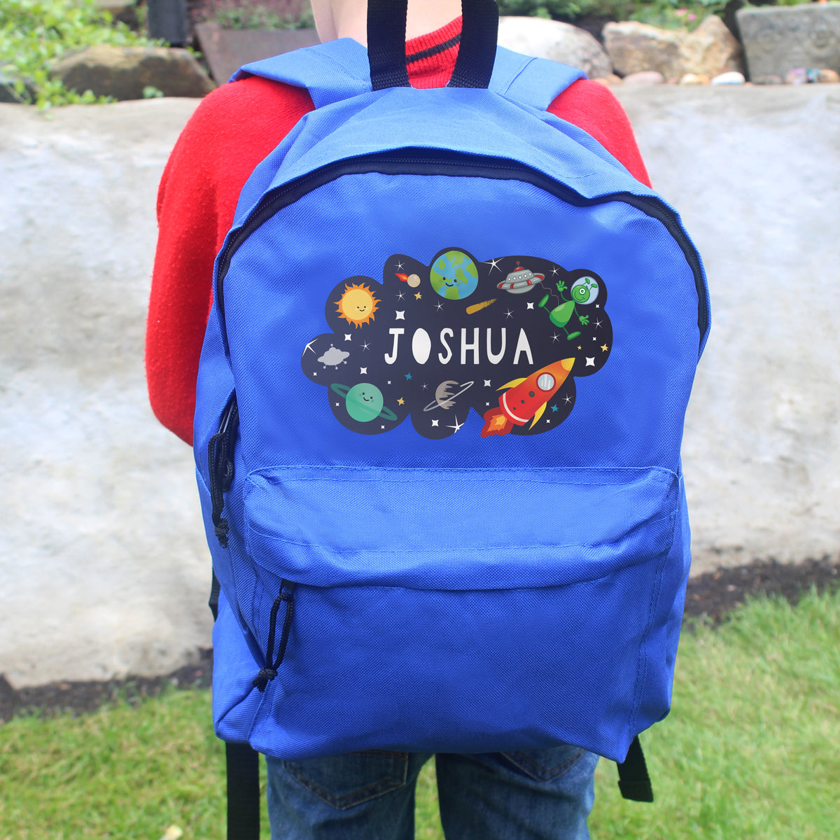 Personalised Space Blue Backpack | Textiles | Inspired Creative Gifts