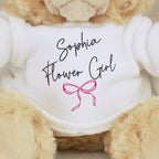 Personalised Bow Flower Girl Bear | Wedding Gift