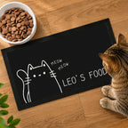 Personalised Cartoon Cat Bowl Mat | Gift for Pets