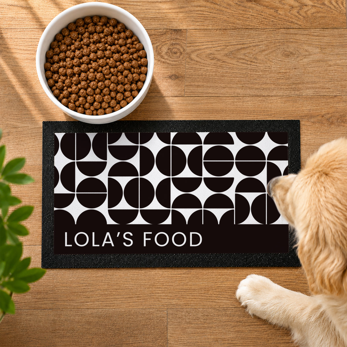 Personalised Abstract Pet Bowl Mat | Pet Gifts