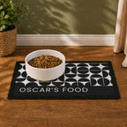 Personalised Abstract Pet Bowl Mat | Pet Gifts