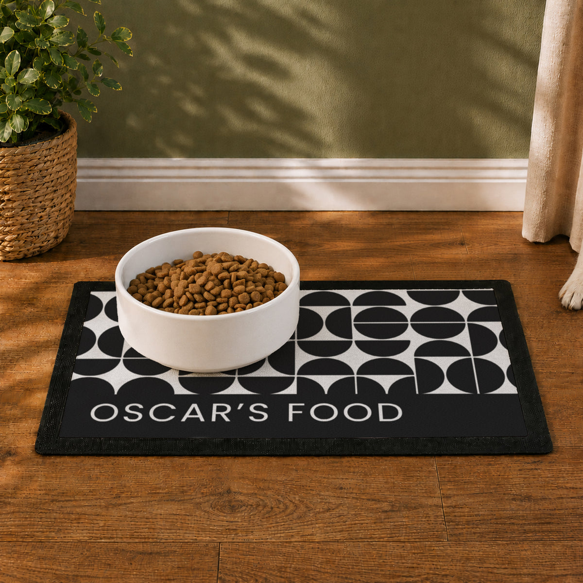 Personalised Abstract Pet Bowl Mat | Pet Gifts