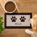 Personalised Paw Prints Pet Bowl Mat | Pet Gifts