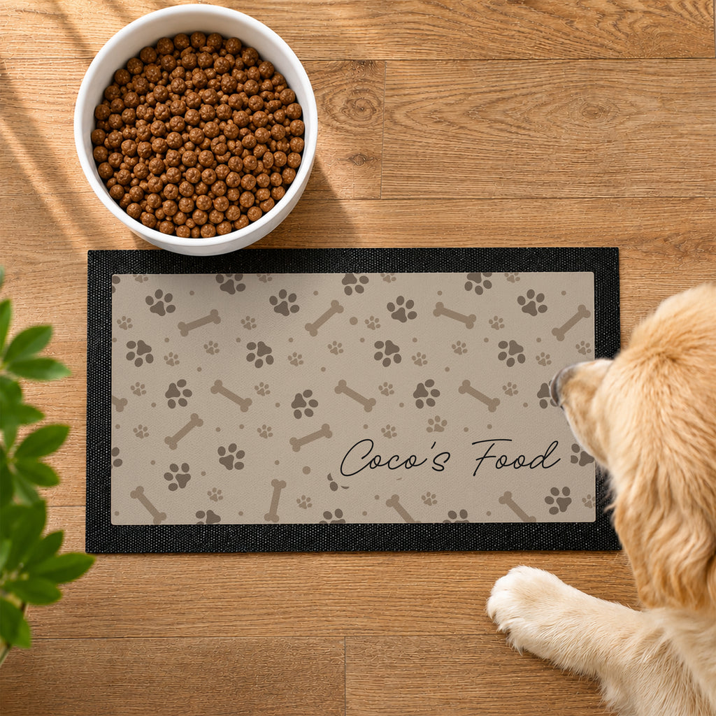 Personalised Brown Dog Icons Pet Bowl Mat | Pet Gifts | Inspired Creative Gifts