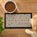 Personalised Brown Dog Icons Pet Bowl Mat | Pet Gifts | Inspired Creative Gifts