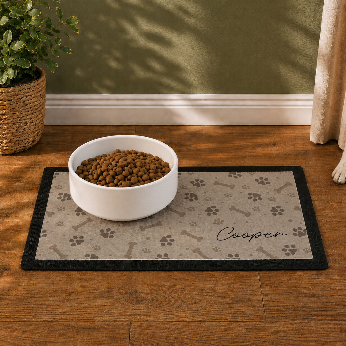 Personalised Brown Dog Icons Pet Bowl Mat | Pet Gifts | Inspired Creative Gifts