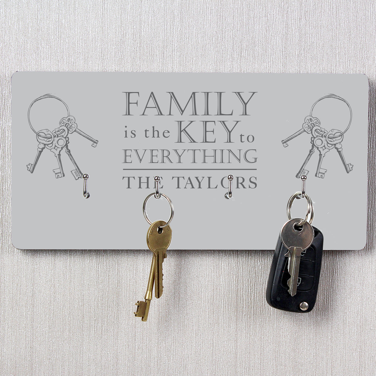 Personalised Family Key Hooks | Wooden