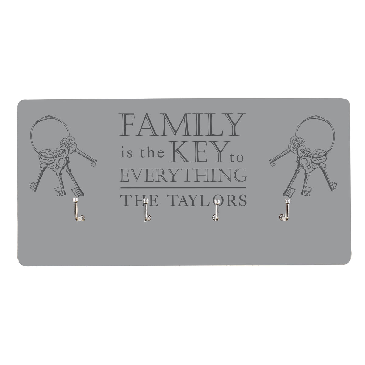 Personalised Family Key Hooks | Wooden