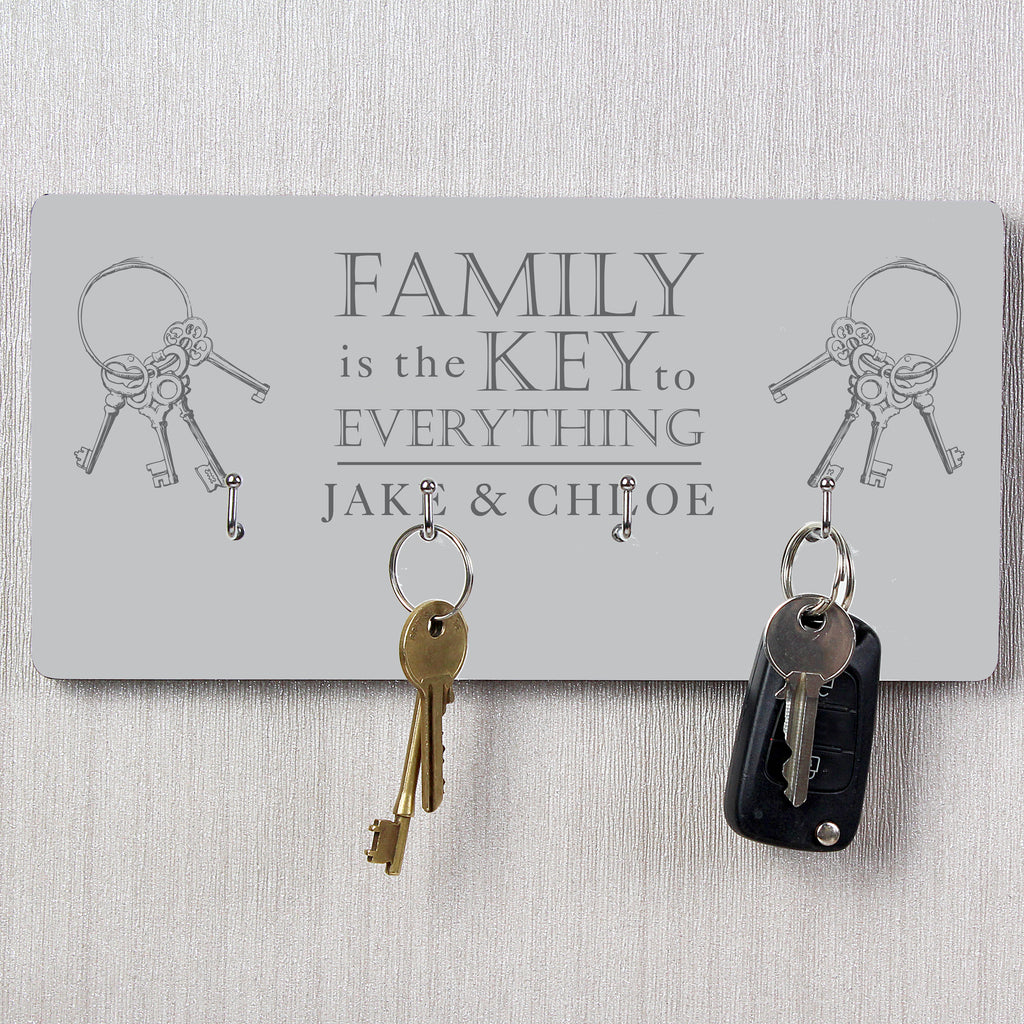 Personalised Family Key Hooks | Wooden