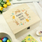 Personalised Easter Bunny Wooden Treat Box | Easter Gift