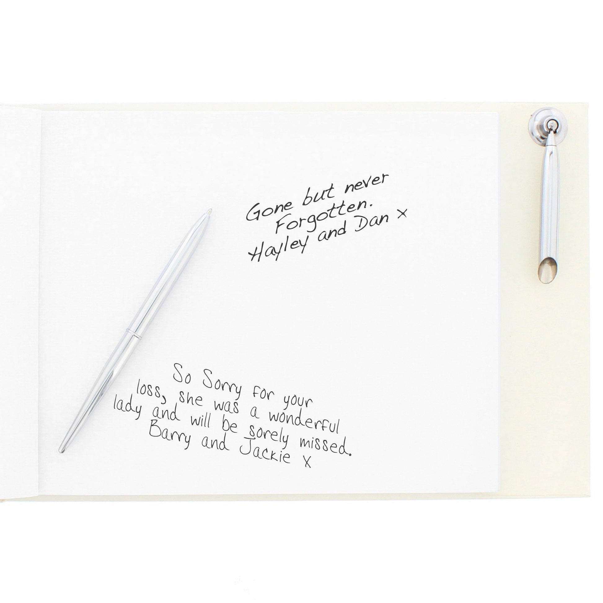 Personalised Sentiments Hardback Guest Book & Pen - Guest Book - Inspired Creative Gifts