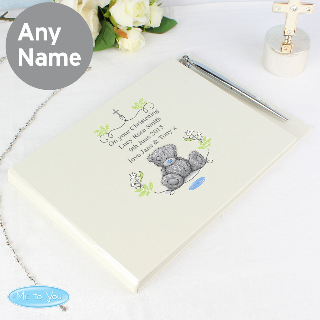 Personalised Religious Cross Hardback Guest Book & Pen - Guest Book - Inspired Creative Gifts