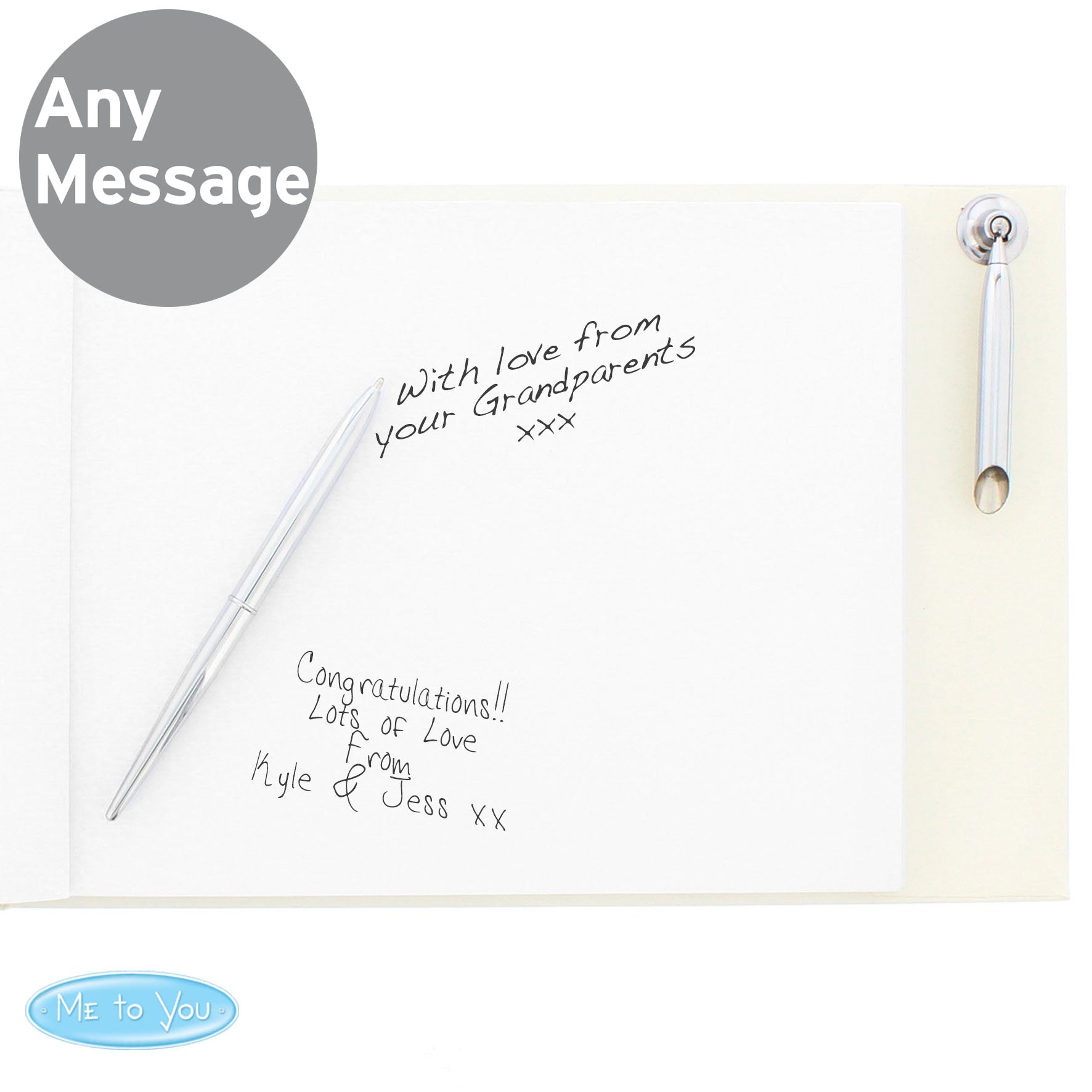 Personalised Religious Cross Hardback Guest Book & Pen - Guest Book - Inspired Creative Gifts