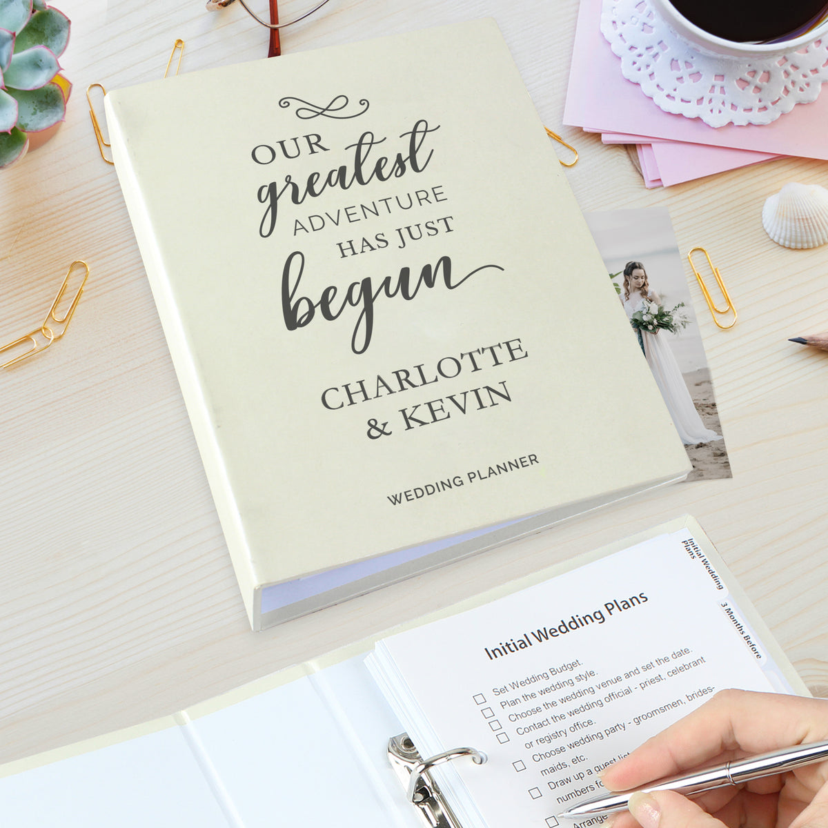 Personalised Our Greatest Adventure Wedding Planner for Wedding