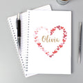 Personalised Confetti Hearts A5 Notebook | Valentine's Day Gift