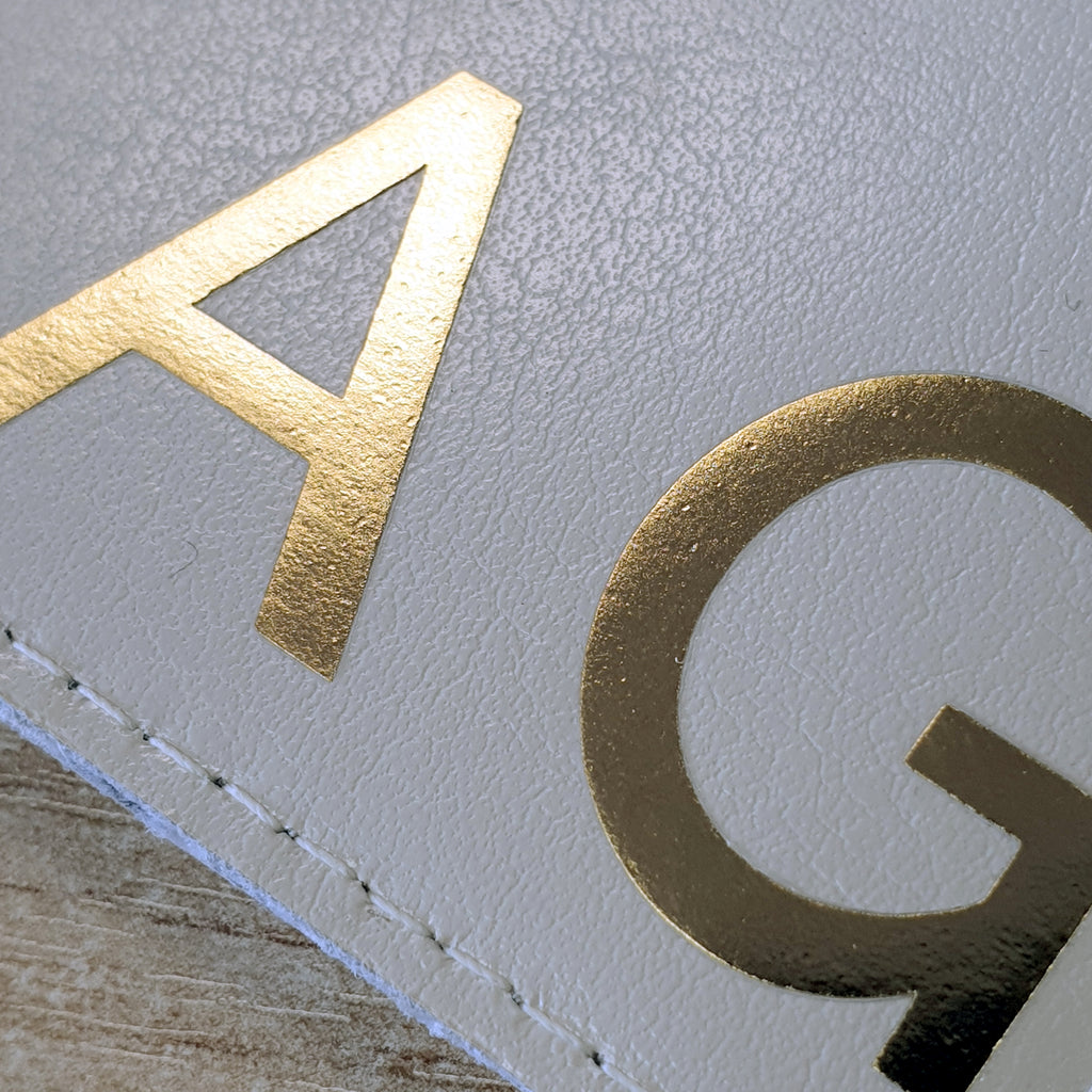 Personalised Gold Initials Cream Luggage Tag - Luggage Tag - Inspired Creative Gifts