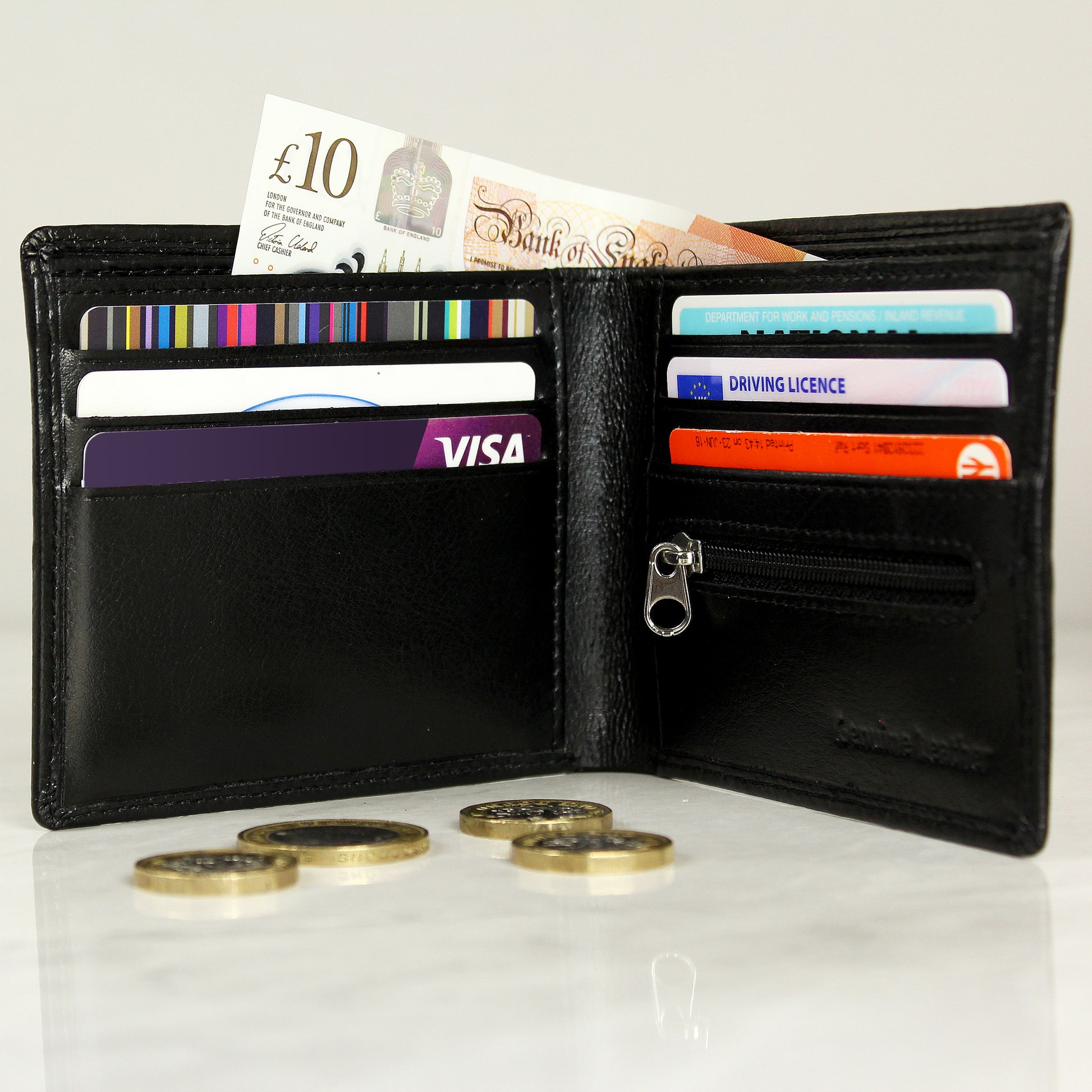 Personalised Gold Initials Leather Wallet - Wallet - Inspired Creative Gifts