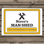 Personalised Man At Work Sign for Christmas