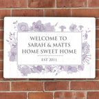 Personalised Soft Watercolour Metal Sign for Wedding