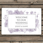 Personalised Soft Watercolour Metal Sign for Wedding