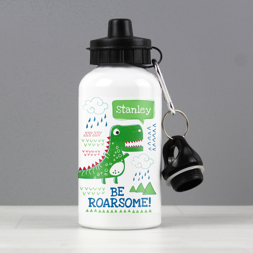Personalised 'Be Roarsome' Dinosaur Drinks Bottle - Water Bottle - Inspired Creative Gifts
