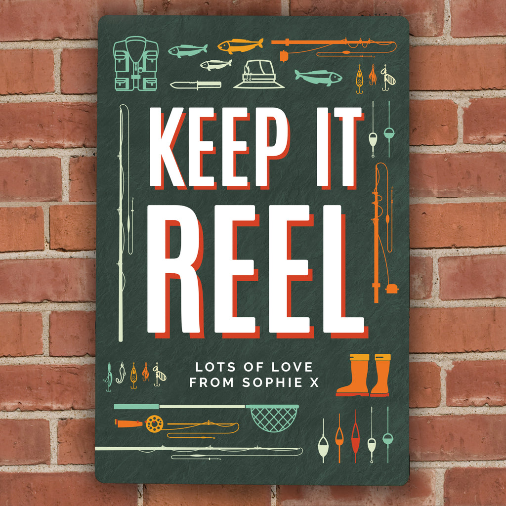 Personalised Keep It Reel Metal Sign | Father's Day Gift