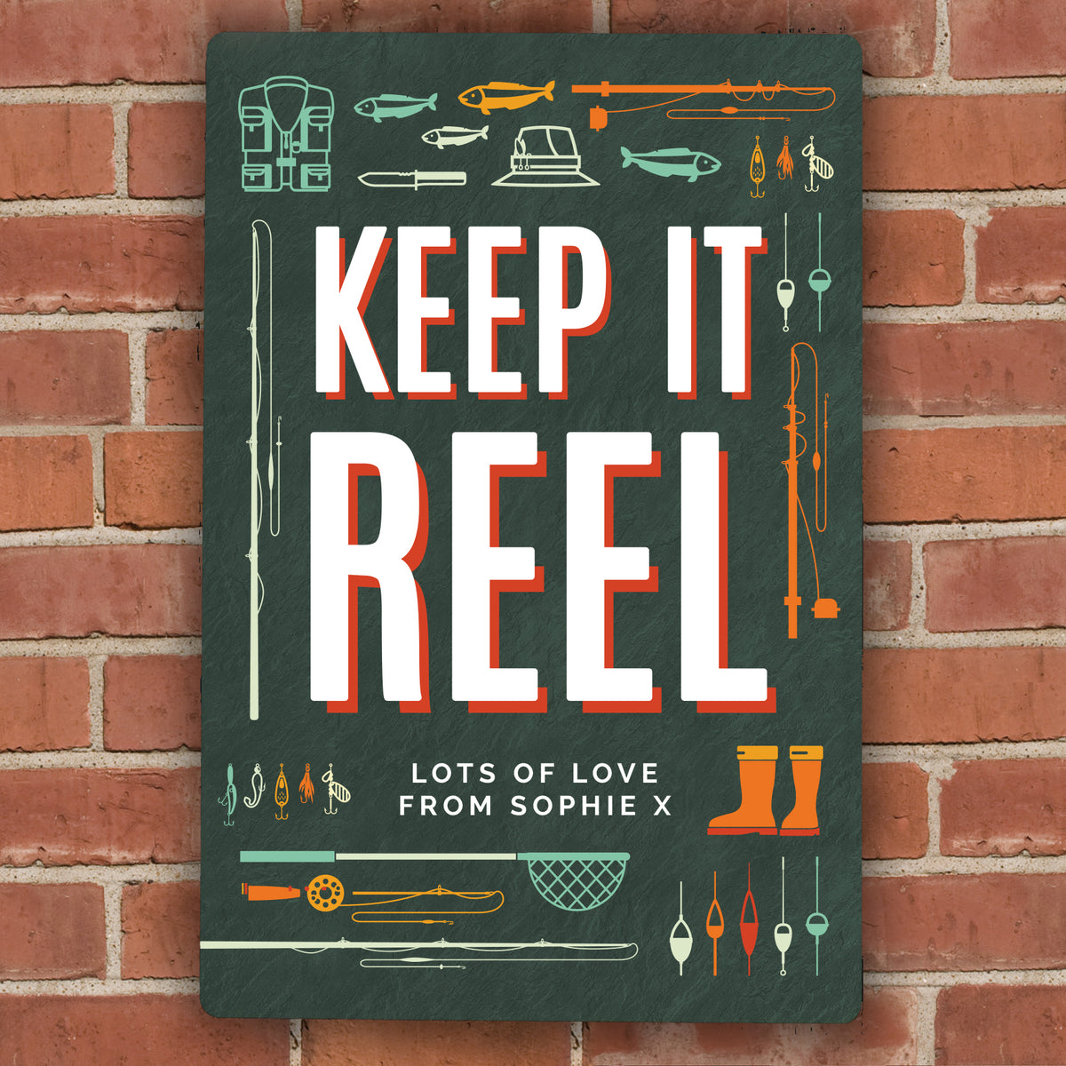Personalised Keep It Reel Metal Sign | Father's Day Gift