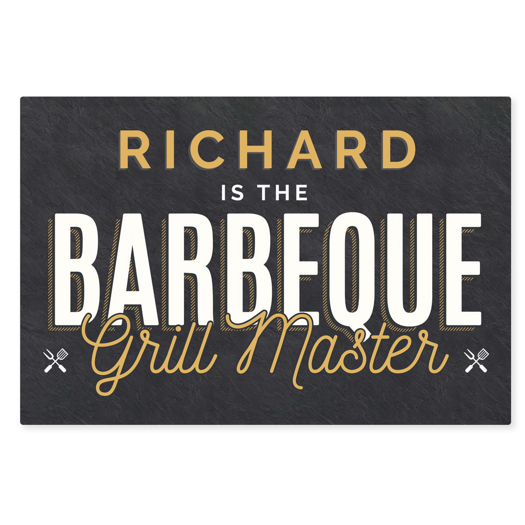 Personalised BBQ Grill Master Metal Sign for Father's Day