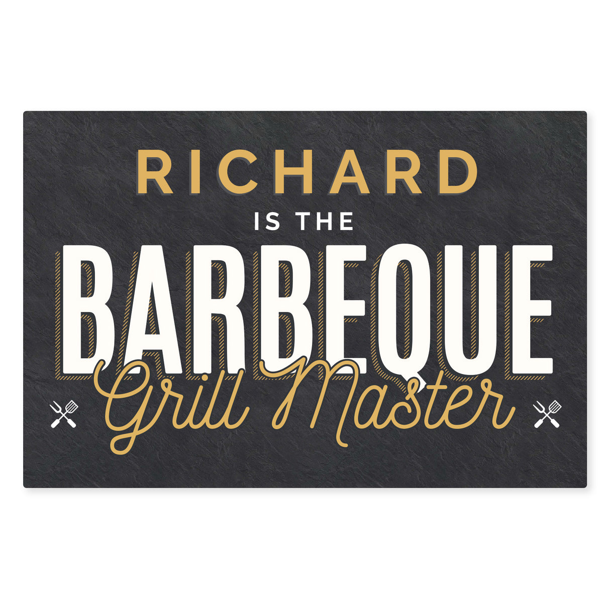 Personalised BBQ Grill Master Metal Sign for Father's Day
