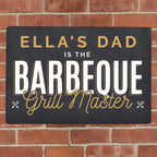 Personalised BBQ Grill Master Metal Sign for Father's Day