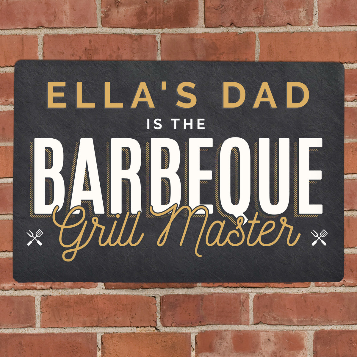 Personalised BBQ Grill Master Metal Sign for Father's Day