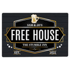 Personalised Free House Black Metal Sign