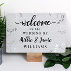 Personalised Welcome Metal Sign for Wedding
