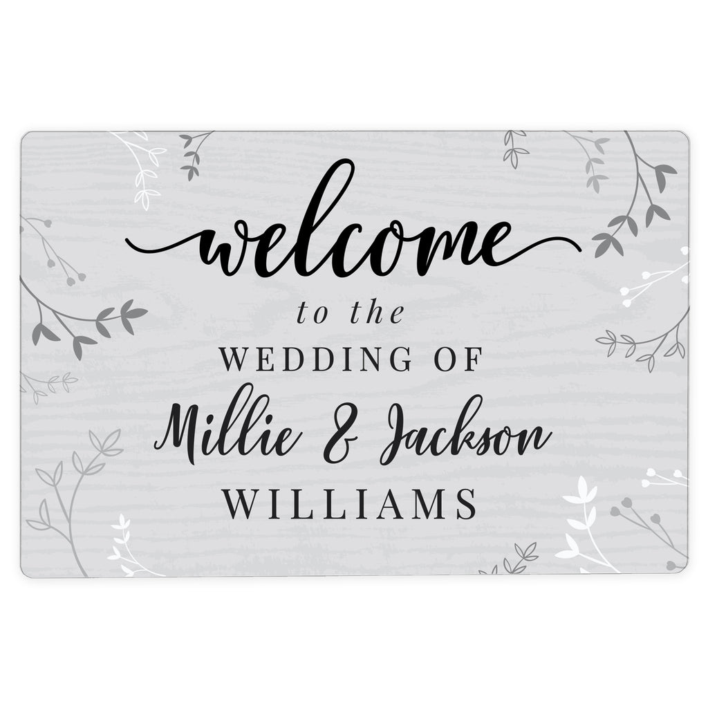 Personalised Welcome Metal Sign for Wedding
