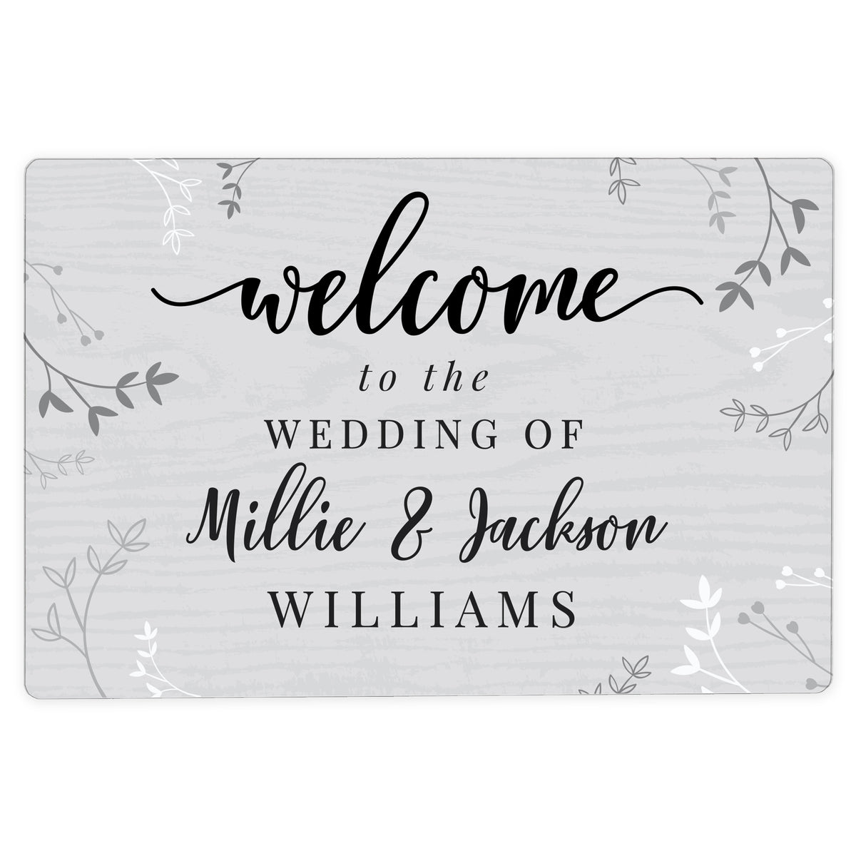 Personalised Welcome Metal Sign for Wedding