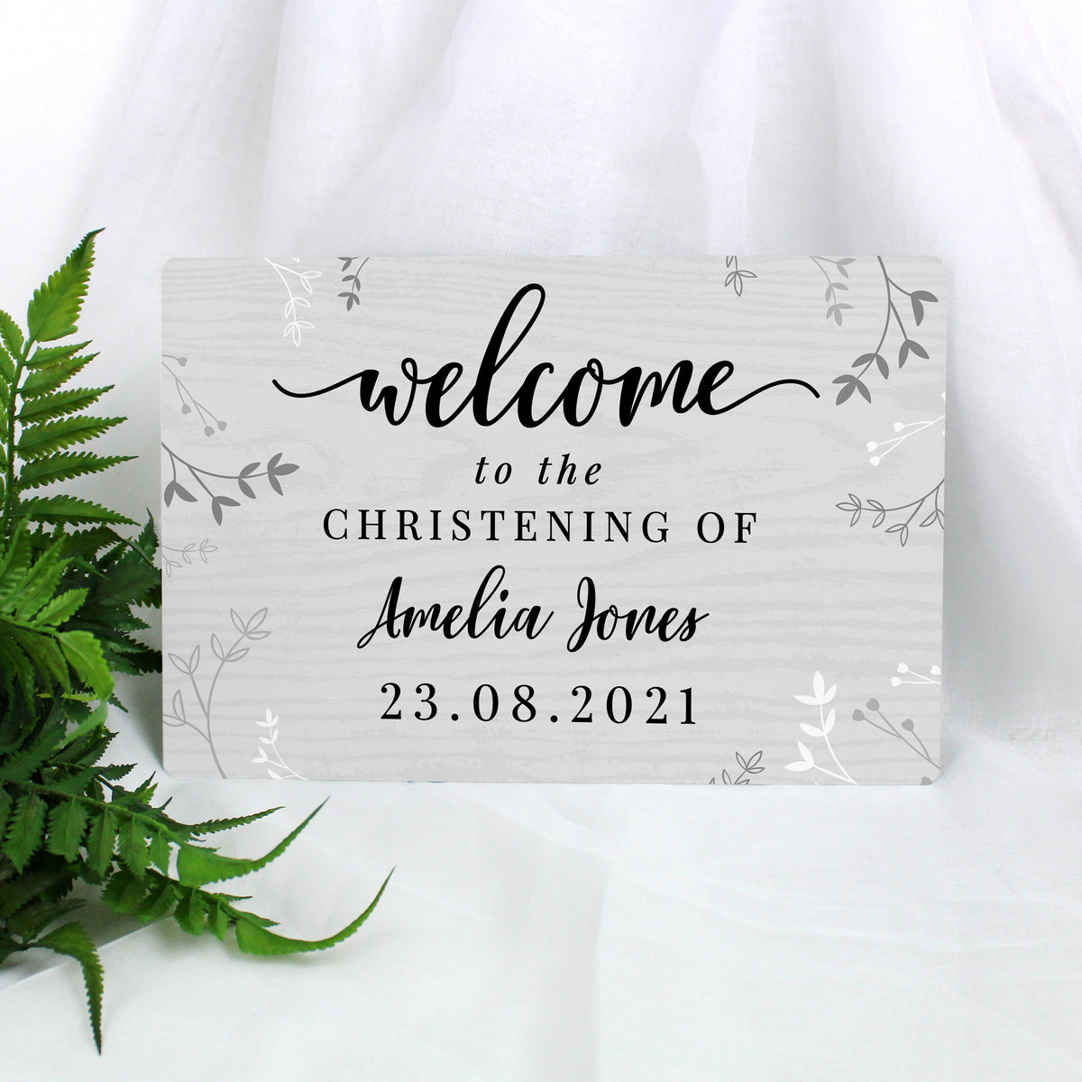 Personalised Welcome Metal Sign for Wedding