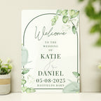 Personalised Botanical Wedding Metal Sign | Wedding Gift