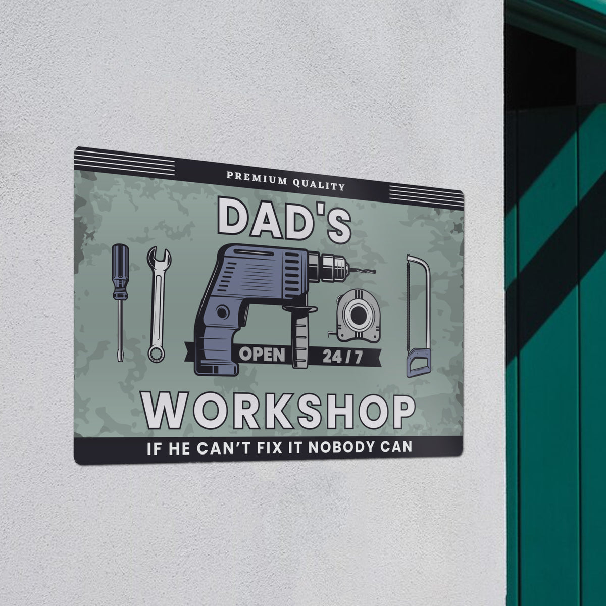 Personalised Workshop Metal Sign for Father's Day
