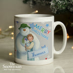 Personalised The Snowman and the Snowdog Blue Mug | Christmas Gift
