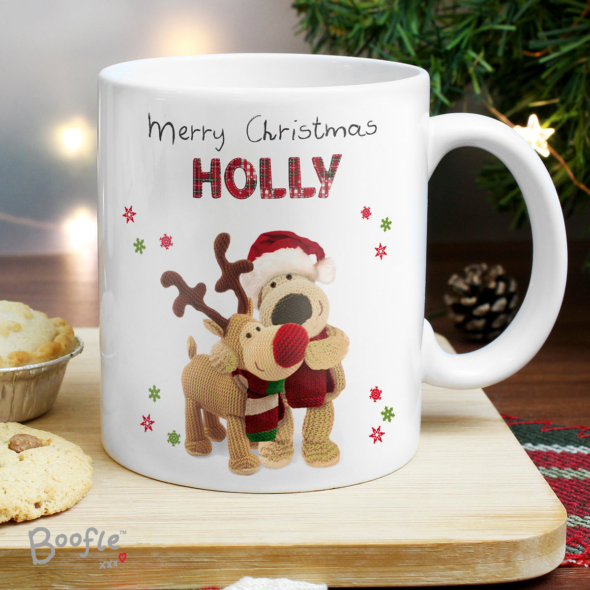 Personalised Boofle Christmas Reindeer Mug for Christmas