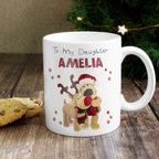 Personalised Boofle Christmas Reindeer Mug for Christmas